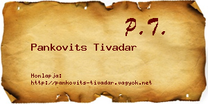 Pankovits Tivadar névjegykártya